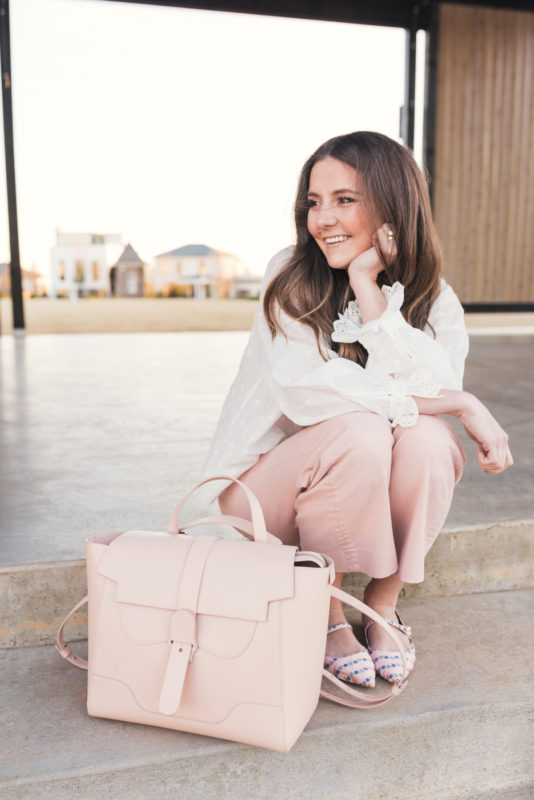 hello it's loh, mom bag, senreve bag, maestra bag, new work bag,